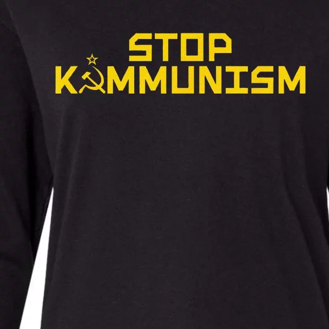 Stop Kammunism Stop Commiela Harris Vote Trump Vance 2024 Womens Cotton Relaxed Long Sleeve T-Shirt