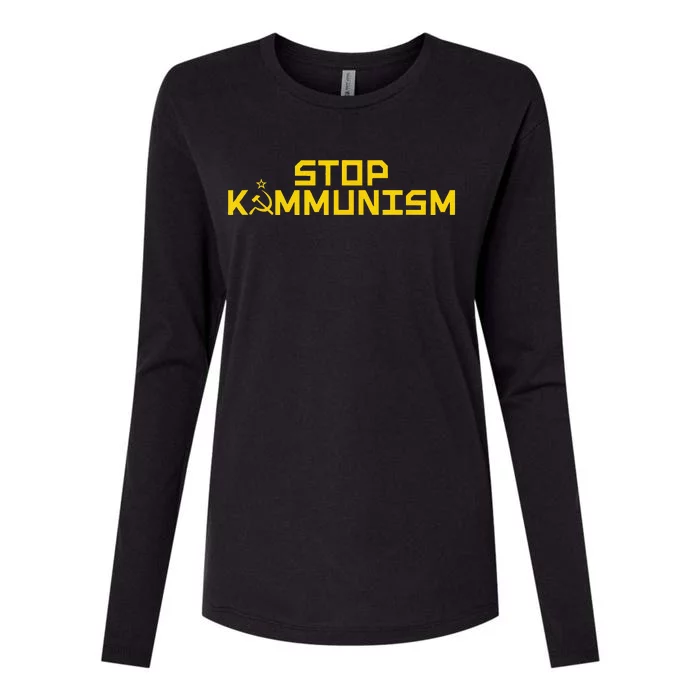 Stop Kammunism Stop Commiela Harris Vote Trump Vance 2024 Womens Cotton Relaxed Long Sleeve T-Shirt