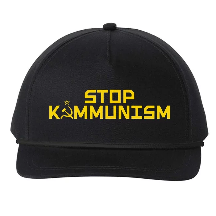 Stop Kammunism Stop Commiela Harris Vote Trump Vance 2024 Snapback Five-Panel Rope Hat