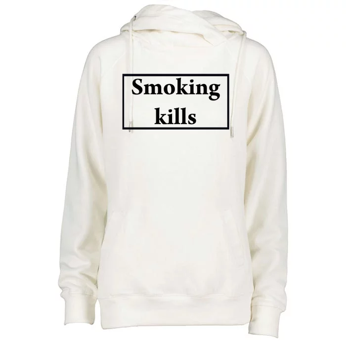 Smoking Kills Womens Funnel Neck Pullover Hood