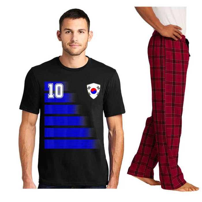 South Korea Soccer Jersey Flag Retro 10 South Korea Football Pajama Set