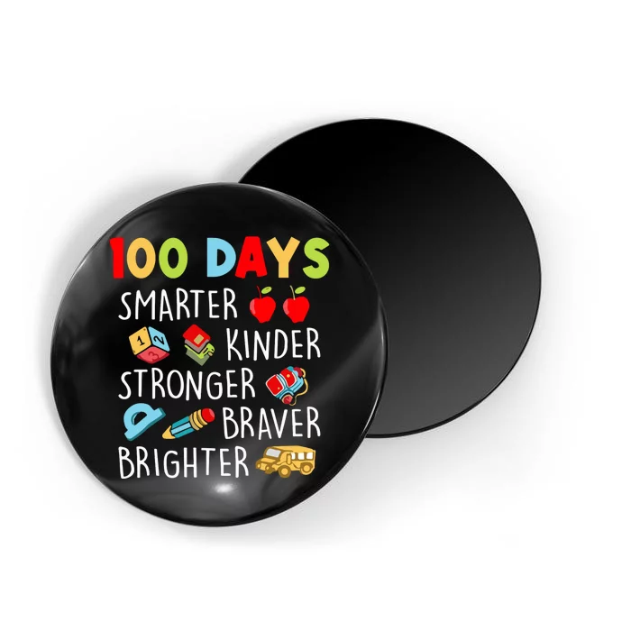 Smarter Kinder Stronger Brighter 100 Days Of School Teacher Magnet