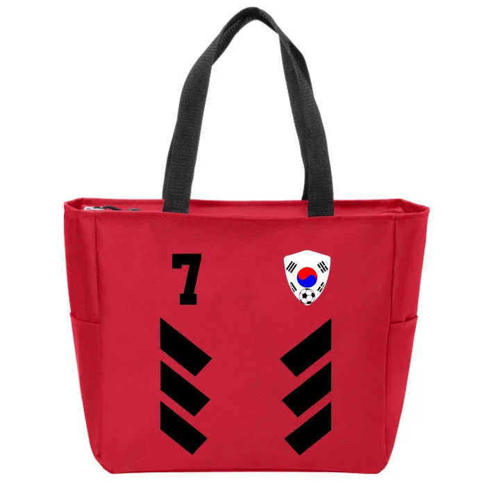 South Korea Soccer Jersey South Korean Football Zip Tote Bag