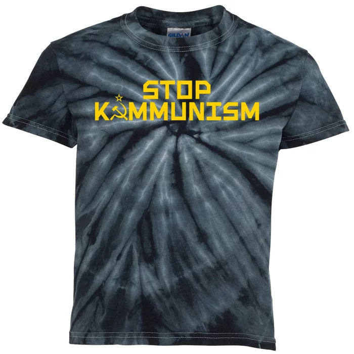 Stop Kammunism Stop Commiela Harris Vote Trump Vance 2024 Kids Tie-Dye T-Shirt