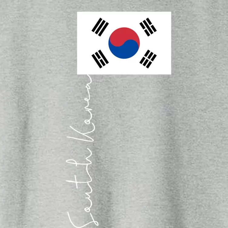 South Korea Signature Flag Pole Patriotic Cool Gift Women's Crop Top Tee