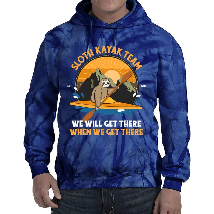 Sloth Kayak Sloth Kayak Team Tie Dye Hoodie