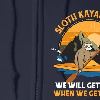 Sloth Kayak Sloth Kayak Team Full Zip Hoodie