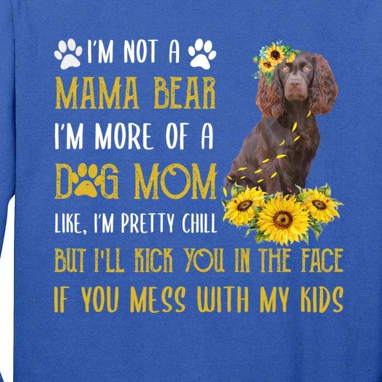 Sunflower Kin Spaniel Mom Mothers Day Dog Mom Cute Gift Tall Long Sleeve T-Shirt