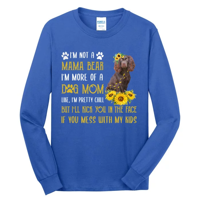 Sunflower Kin Spaniel Mom Mothers Day Dog Mom Cute Gift Tall Long Sleeve T-Shirt