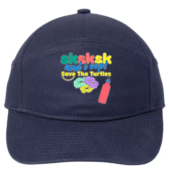 SKSKSK And I oop Save the Turtles 7-Panel Snapback Hat