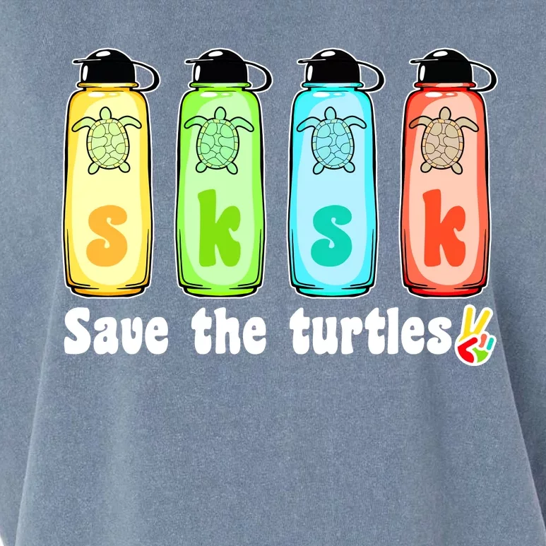 SKSKSK Save The Turtles Peace Garment-Dyed Women's Muscle Tee