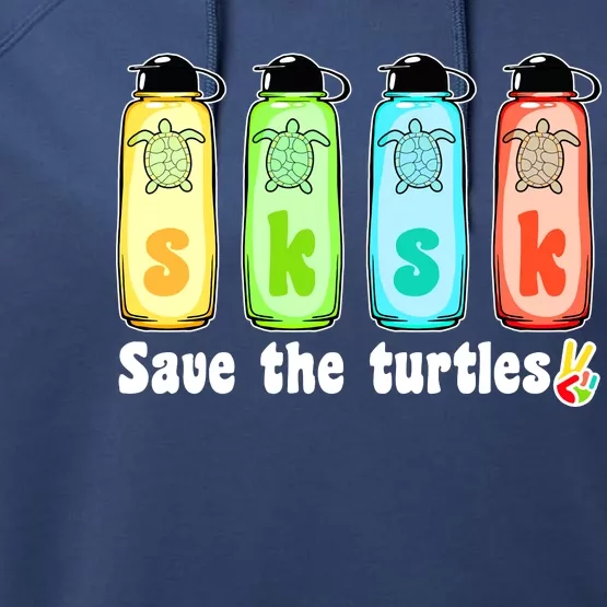 SKSKSK Save The Turtles Peace Performance Fleece Hoodie