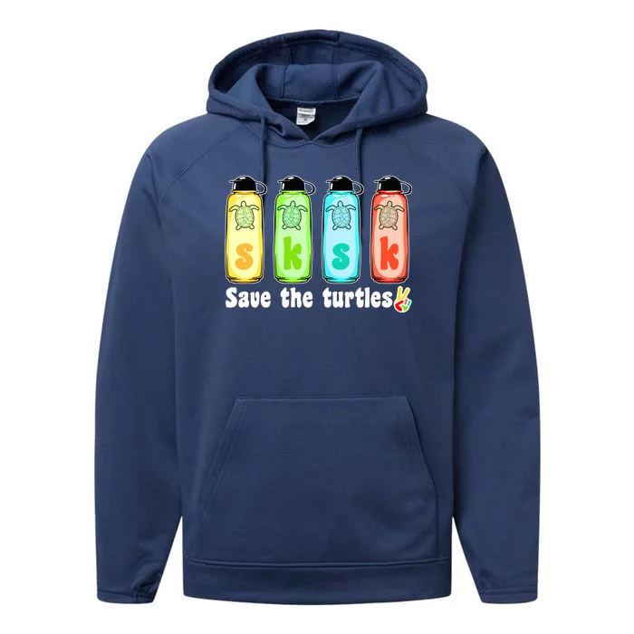 SKSKSK Save The Turtles Peace Performance Fleece Hoodie