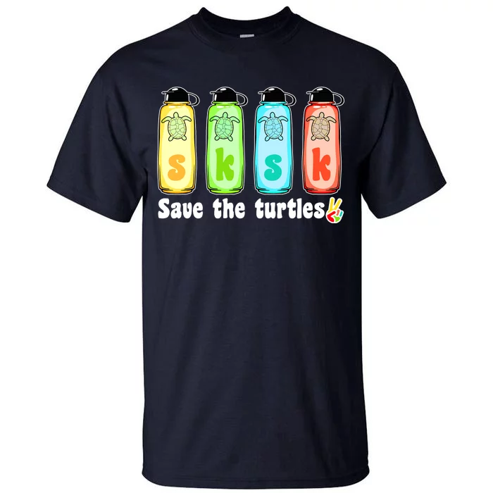 SKSKSK Save The Turtles Peace Tall T-Shirt