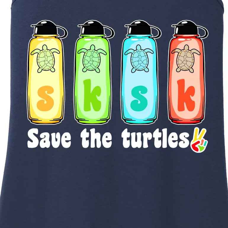 SKSKSK Save The Turtles Peace Ladies Essential Tank