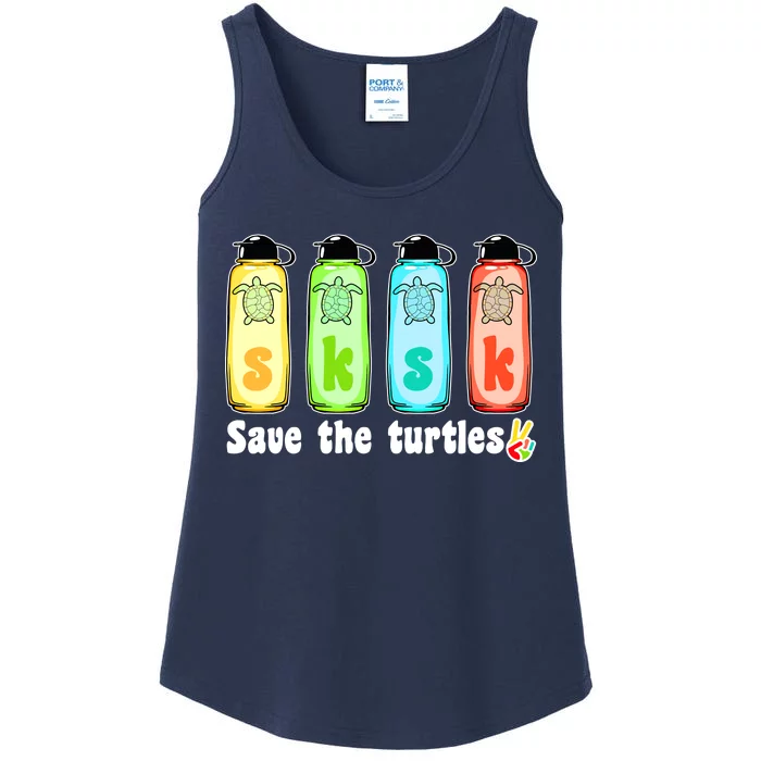 SKSKSK Save The Turtles Peace Ladies Essential Tank