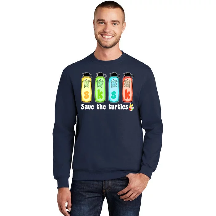 SKSKSK Save The Turtles Peace Tall Sweatshirt