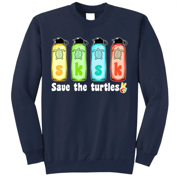 SKSKSK Save The Turtles Peace Tall Sweatshirt