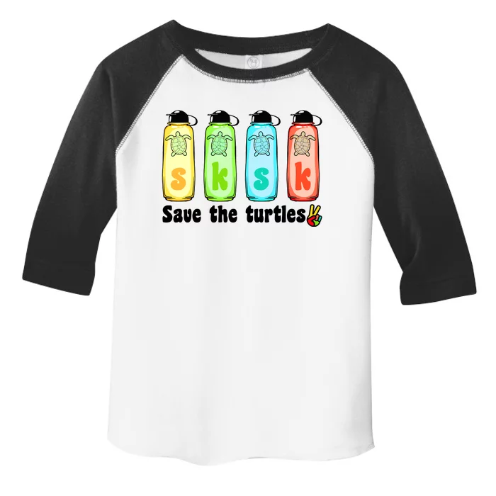 SKSKSK Save The Turtles Peace Toddler Fine Jersey T-Shirt