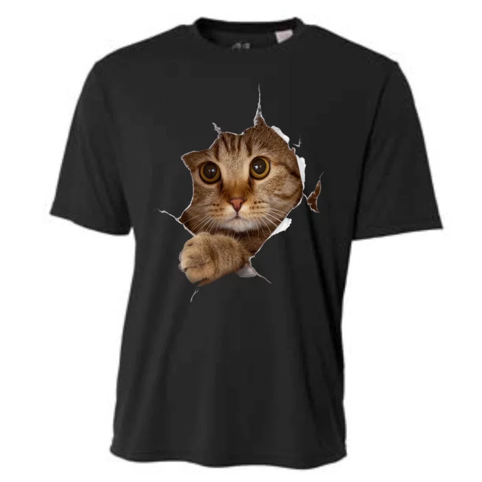 Sweet Kitten Torn Cloth Cute Gift Funny Cat Lover Cat Owner Cat Lady Funny Gift Cooling Performance Crew T-Shirt