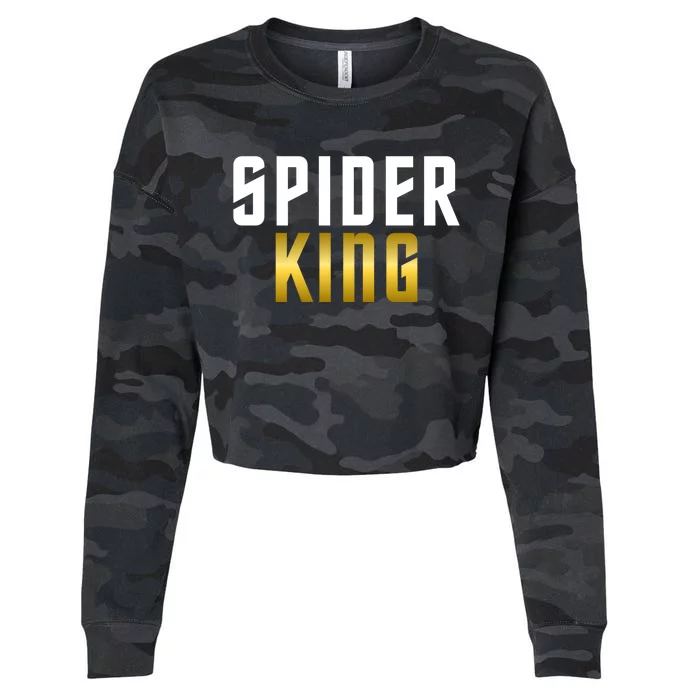 Spider King Tarantula Spider Dad Gift Cropped Pullover Crew