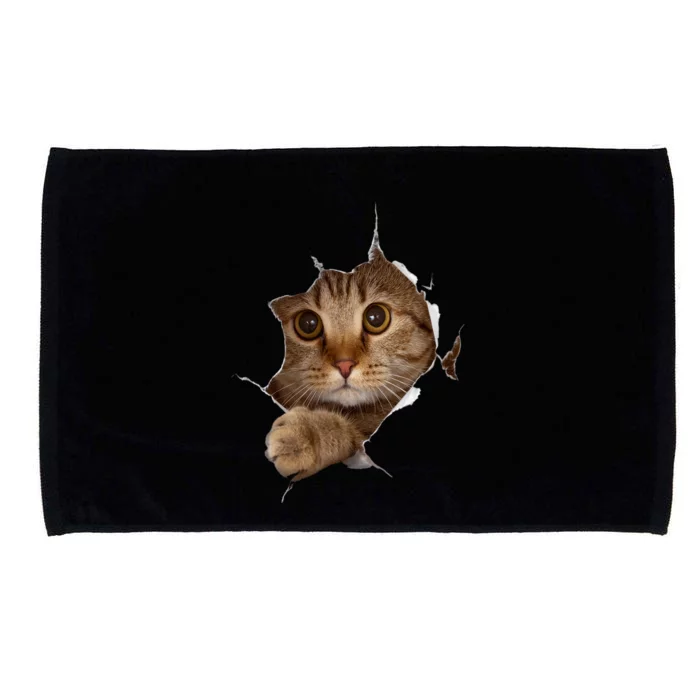 Sweet Kitten Torn Cloth Funny Cat Lover Cat Owner Cat Lady Gift Microfiber Hand Towel