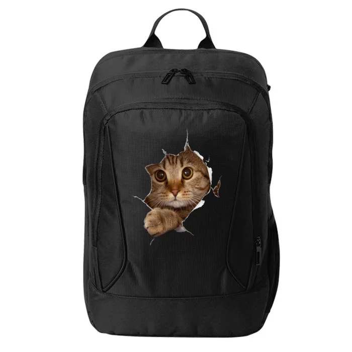 Sweet Kitten Torn Cloth - Funny Cat Lover Cat Owner Cat Lady City Backpack