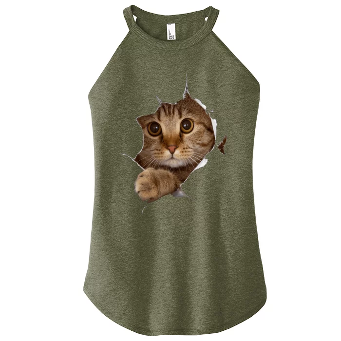 Sweet Kitten Torn Cloth - Funny Cat Lover Cat Owner Cat Lady Women’s Perfect Tri Rocker Tank