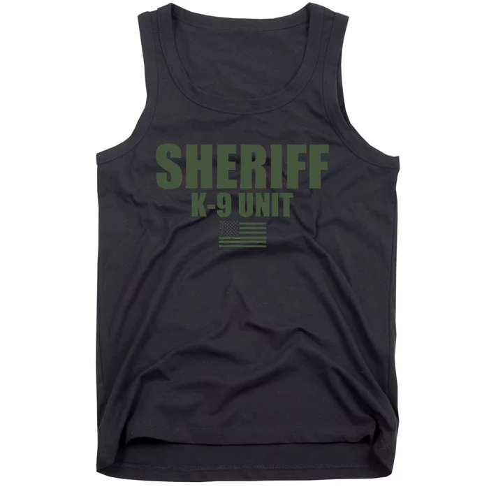 Sheriff K9 Unit Police Flag Uniform Tank Top