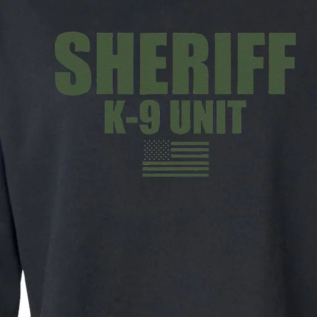 Sheriff K9 Unit Police Flag Uniform Cropped Pullover Crew