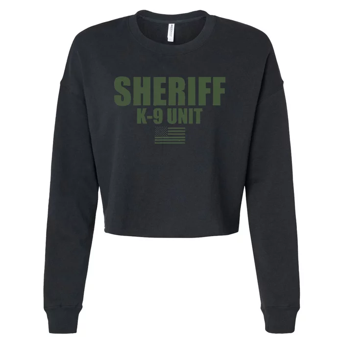 Sheriff K9 Unit Police Flag Uniform Cropped Pullover Crew