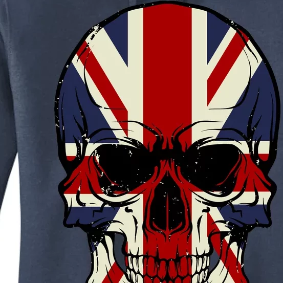 Skull Face British Flag Women's Pullover Hoodie