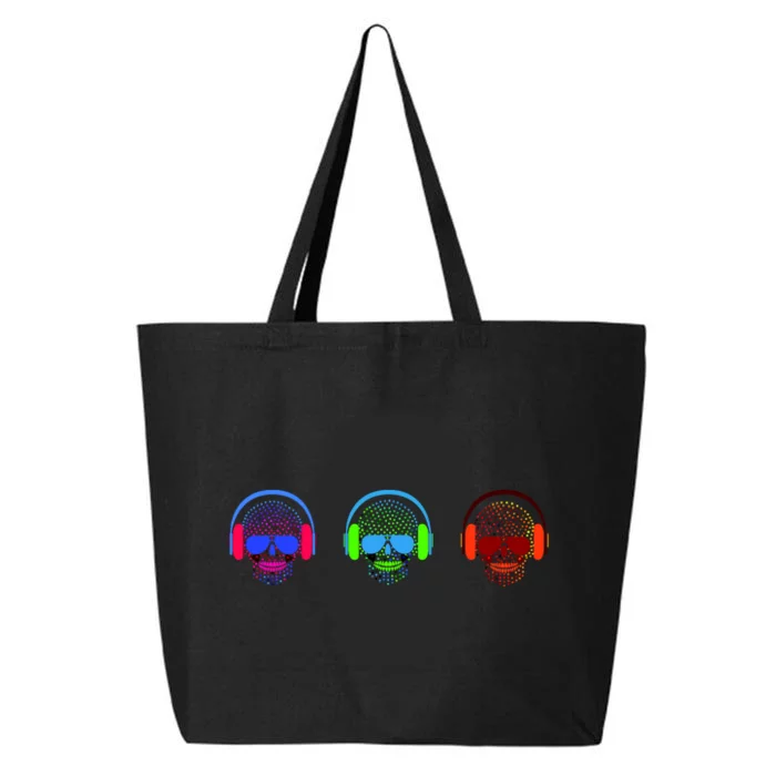 Skull Icons With Headphones 25L Jumbo Tote