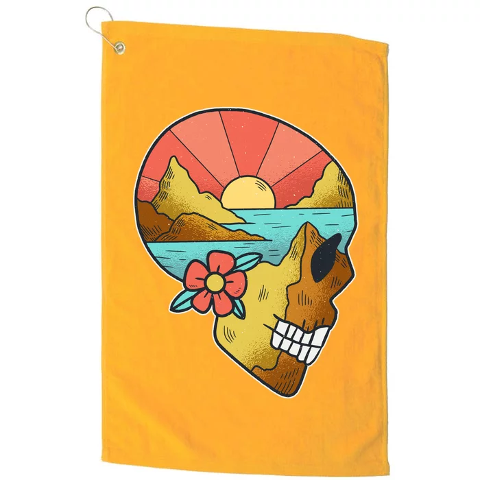 Skull Landscape Sunset Platinum Collection Golf Towel