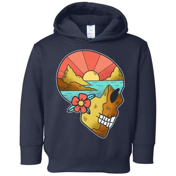 Skull Landscape Sunset Toddler Hoodie