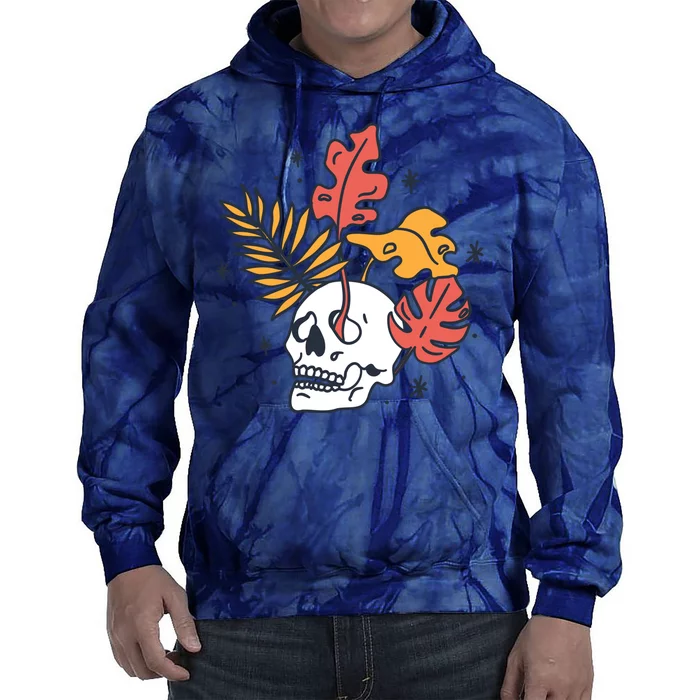 Skull Leaves Tie Dye Hoodie