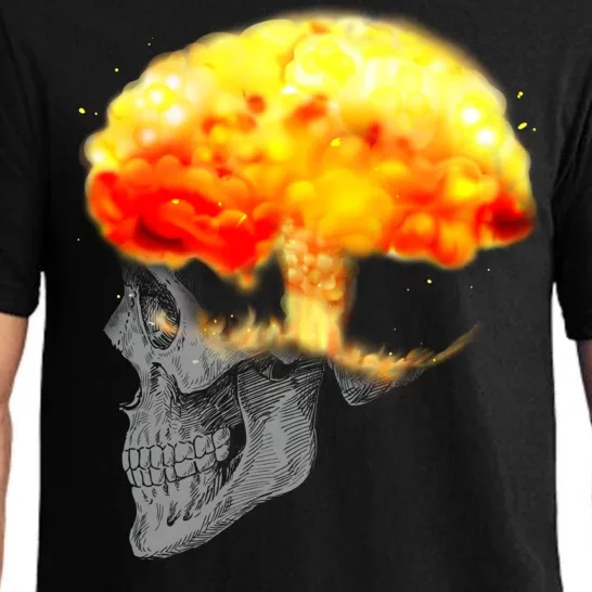 Skull Mind On Fire Pajama Set