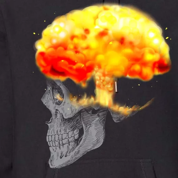 Skull Mind On Fire Premium Hoodie