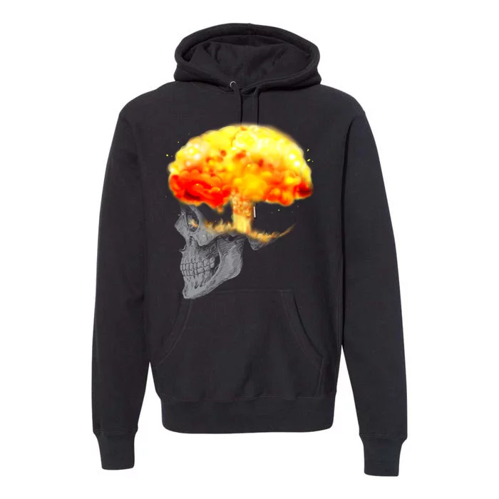 Skull Mind On Fire Premium Hoodie