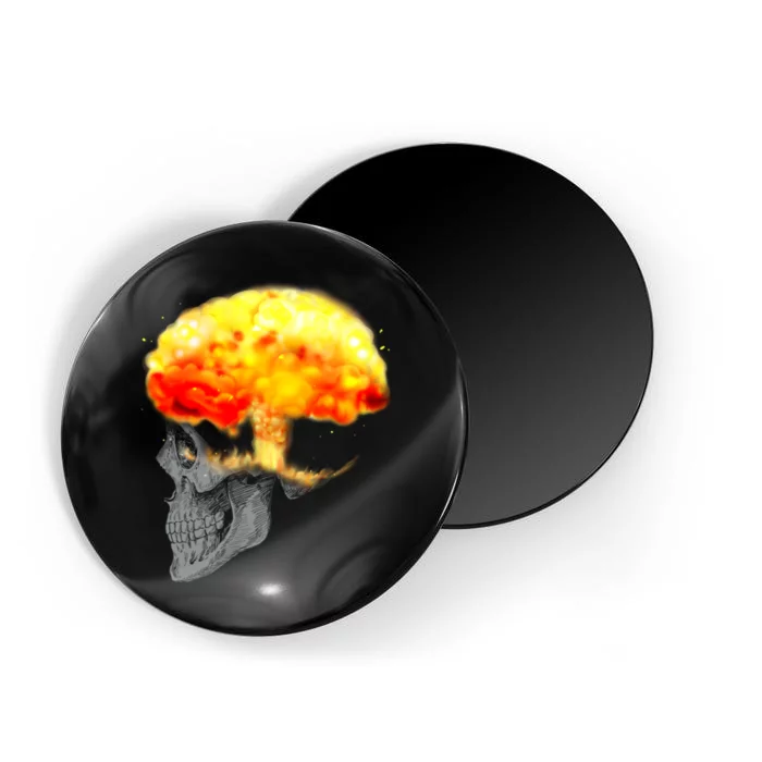 Skull Mind On Fire Magnet