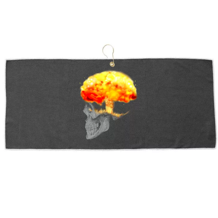 Skull Mind On Fire Large Microfiber Waffle Golf Towel