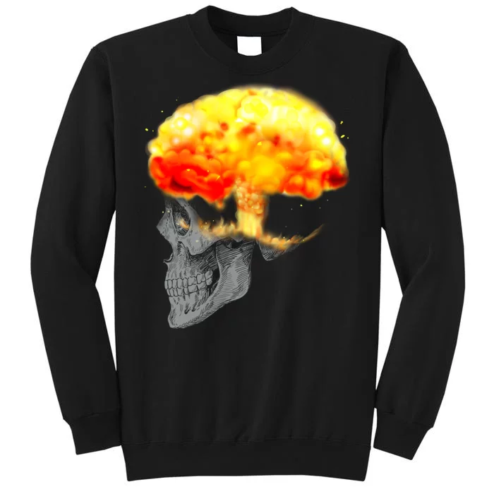 Skull Mind On Fire Tall Sweatshirt