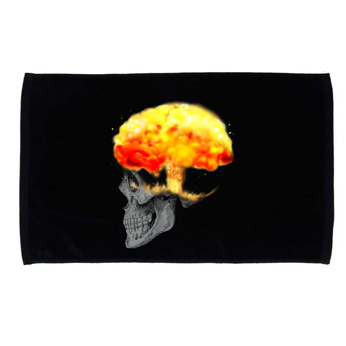 Skull Mind On Fire Microfiber Hand Towel