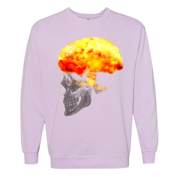 Skull Mind On Fire Garment-Dyed Sweatshirt