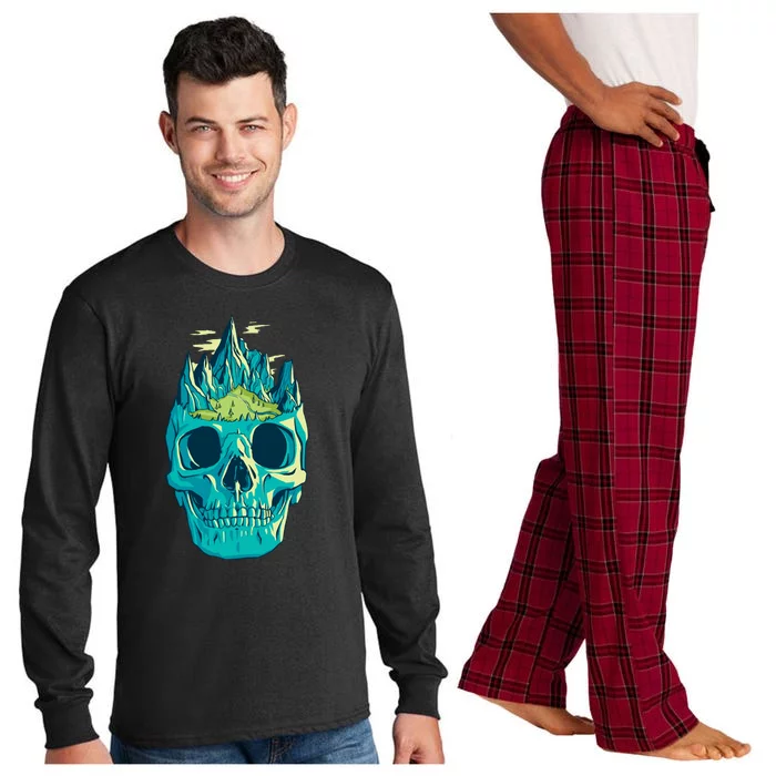 Skull Mountains Long Sleeve Pajama Set