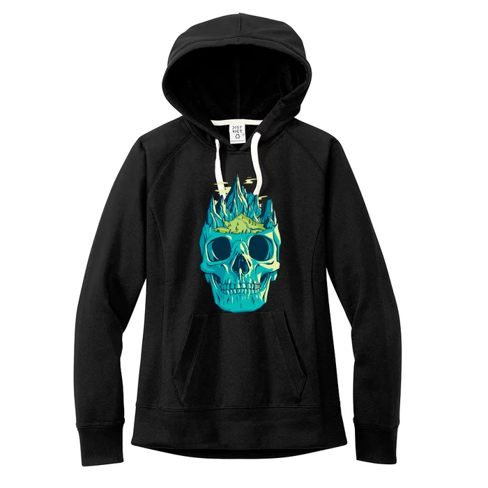 Skull Mountains Women's Fleece Hoodie