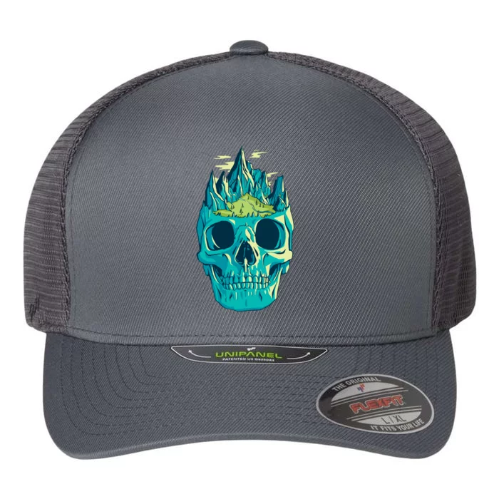 Skull Mountains Flexfit Unipanel Trucker Cap