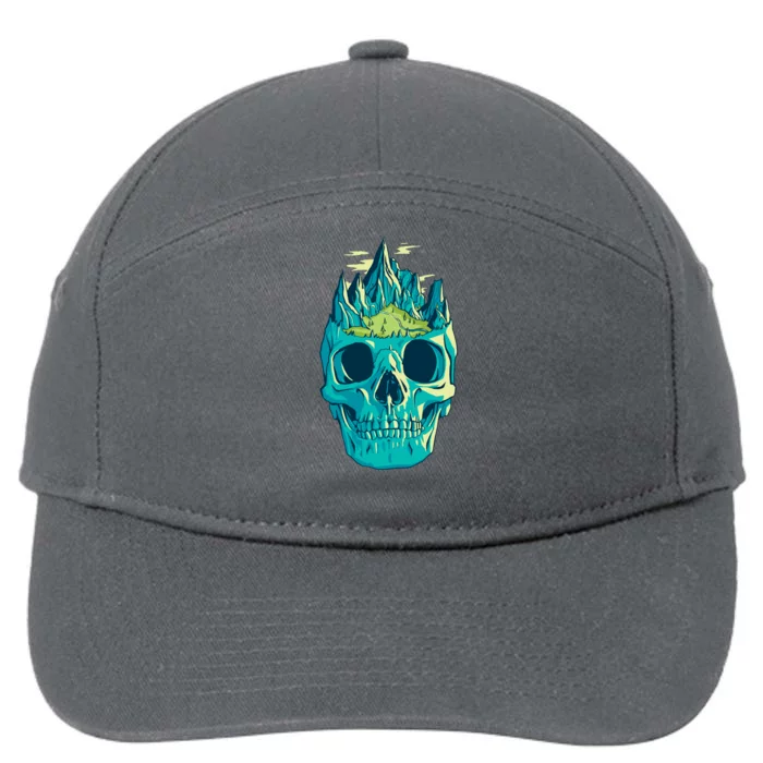 Skull Mountains 7-Panel Snapback Hat