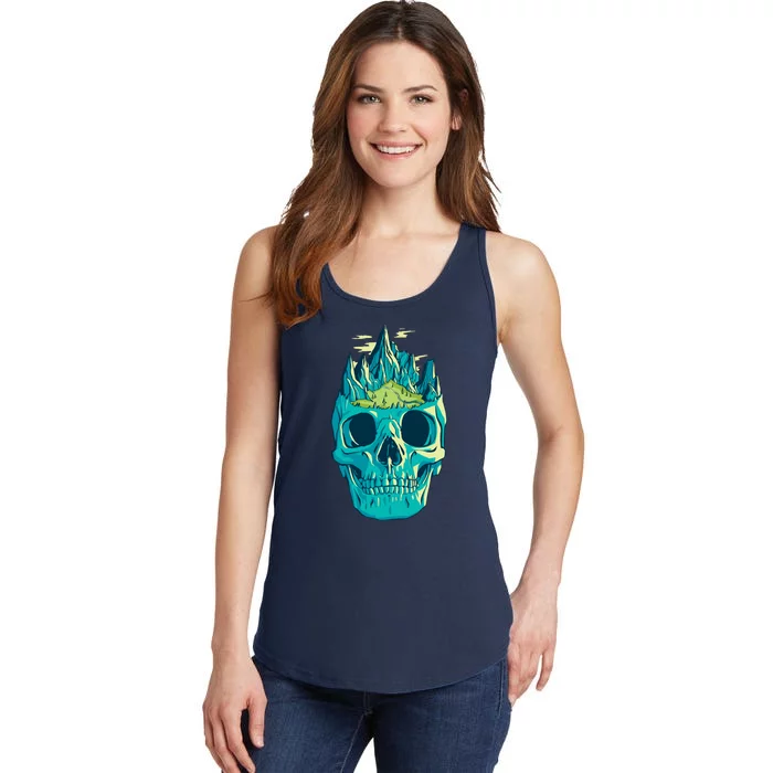 Skull Mountains Ladies Essential Tank