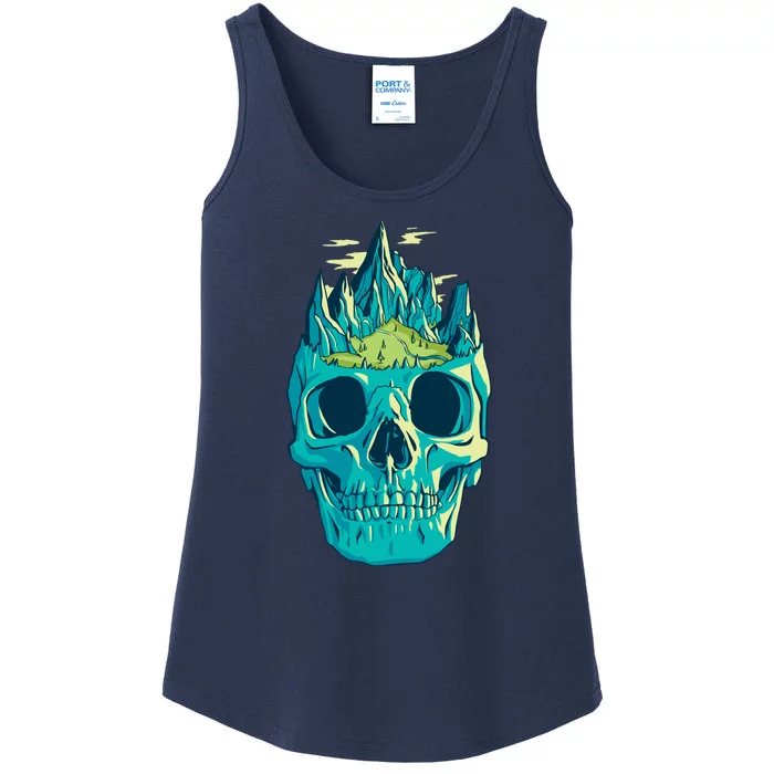 Skull Mountains Ladies Essential Tank